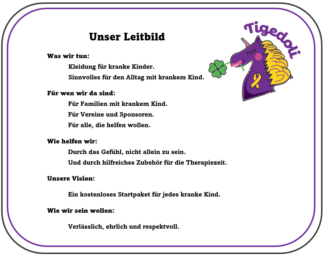 Tigedoli Leitbild